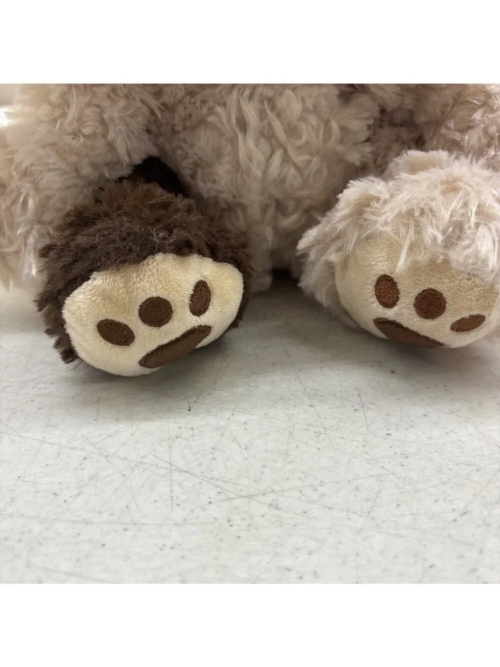 White & Brown Dog Plush Stuffed Animal Puppy Floppy Ears Soft Toy